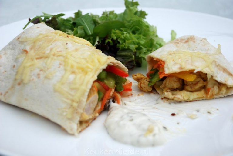 Gevulde tortilla wraps met paprika en kip Keukenliefde