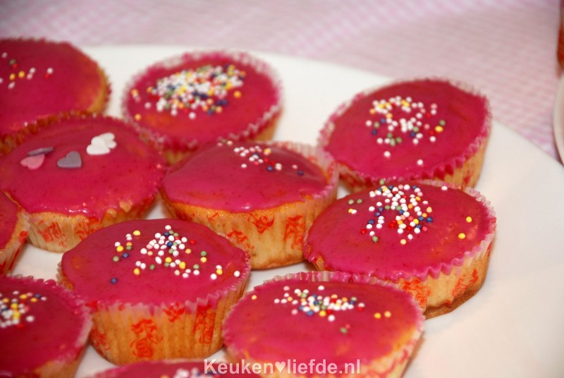 Rook Duidelijk maken Betrokken Cupcakes met roze glazuur | Keukenliefde